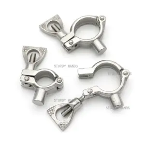 1pc Stainless steel sanitary pipe clamp support pipe bracket clamp hardware accessories fixture fastener