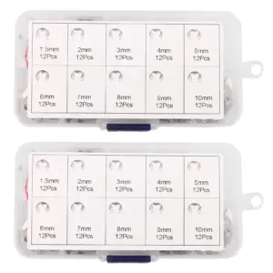 A04G-240PCS 304 Stainless Steel E Clip Washer Assortment Kits Circlip Retaining Ring For Shaft Fastener M1.5-M10