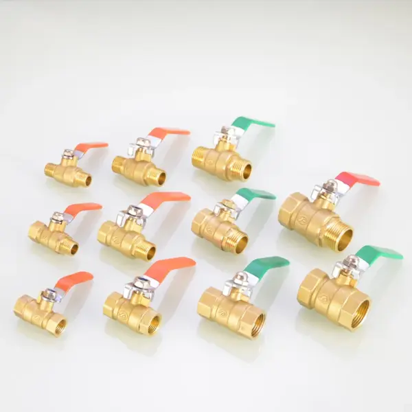 Brass Ball Valve 1/4" to 3/4" BSP Double Female/Male Thread, Long Handle for Water Gas Oil, Industrial Plumbing System