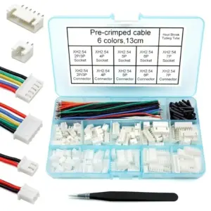 JST-XH 2.54mm Connector Socket Kit with Pre-Crimped Pre-compression Silicone Cable Kit Compatible Crimp Cable Terminal Wire Kit