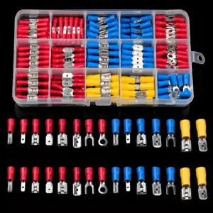 280PCS Crimp Connectors, 2.8mm 4.8mm 6.3mm Male and Female Spade Connector kit, 15 Types Crimp Terminals Electrical Connectors