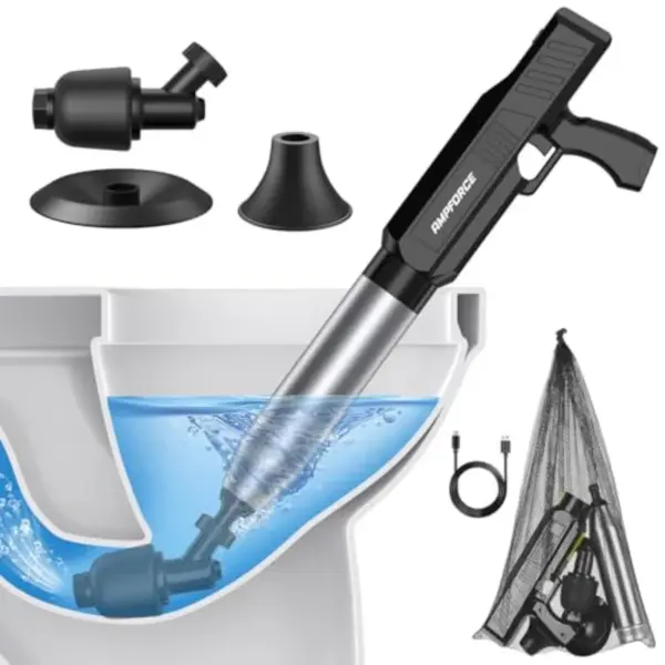 ‌Electric Toilet Plunger for Bathroom, High-Pressure Air Plunger, Heavy-Duty Clog Remover for Toilets, Toilet Drain Unclogger I