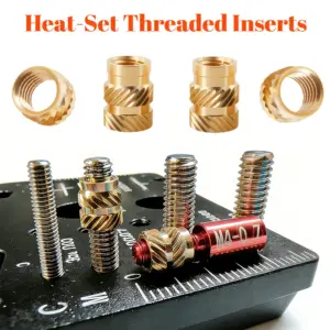 900/200Pcs Threaded Inserts, M2 M3 M4 M5 M6 Brass Heat Set Inserts for Plastic Metric Knurled Nuts Insert 3D Printing Components
