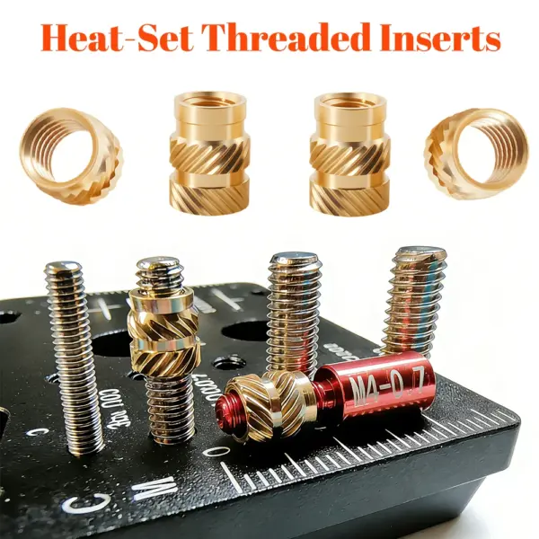 900/200Pcs Threaded Inserts, M2 M3 M4 M5 M6 Brass Heat Set Inserts for Plastic Metric Knurled Nuts Insert 3D Printing Components