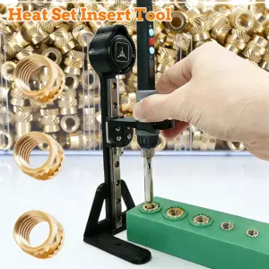 1030x Heat Set Insert Tool M2 M3 M4 M6 Threaded Brass Metric Knurled Inserts Nut by Heat into 3D Printing Component Plastic Part