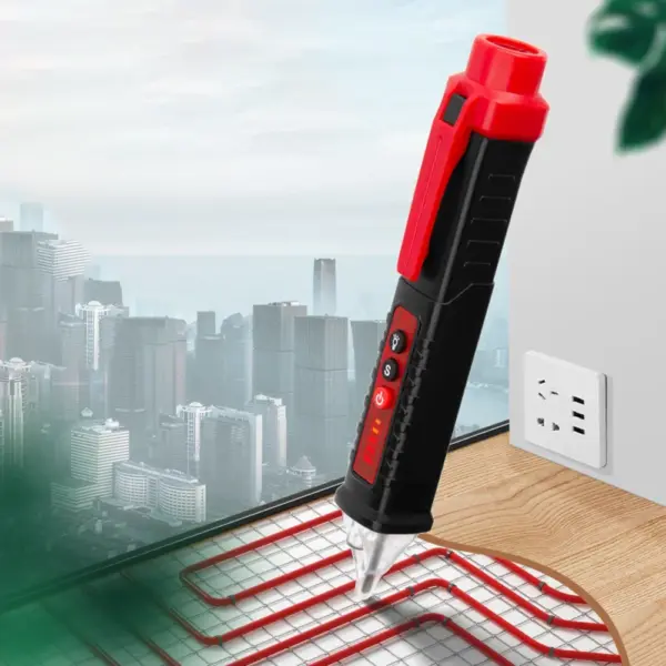T12 Non Contact Voltage Tester Pen Digital Screen Breakpoint Check Audible Alert- Flashlight Adjustable Sensitivity Repair Tool