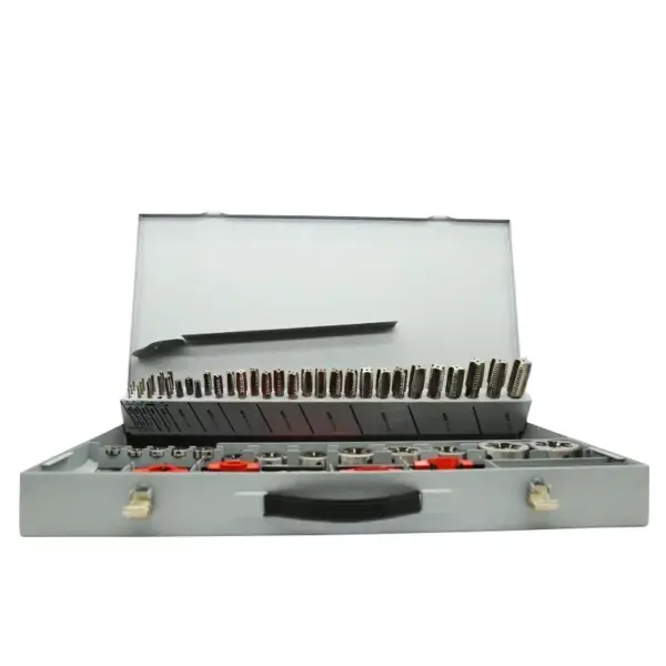 64 Pcs M3~M24 Diy Hand Tool Metric Set Hss DIN 352 Hand Tap And Die Tap Wrench Set In Grey Metal BoxHot Salescheap And Fine