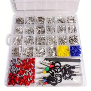 660pcs Connector Kit Terminal Pin Automotive Car Electrical 1/1.5/1.8/2.2/2.8/3.5mm Male&Female Wire Pins,Seals,Removal T