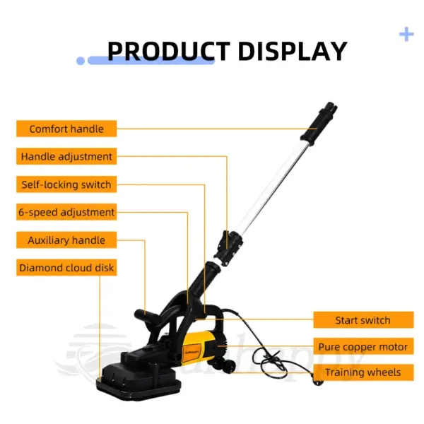 【HOT】Industrial Concrete Grinder Machine 90° Edge Grinding for Cement Brick Terrazzo Surfaces 4-Wheel Floor Rough Grinder