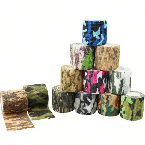 1pc random color breathable self-adhesive pet sports bandage - elastic tape for wrist, knee, and ankle
