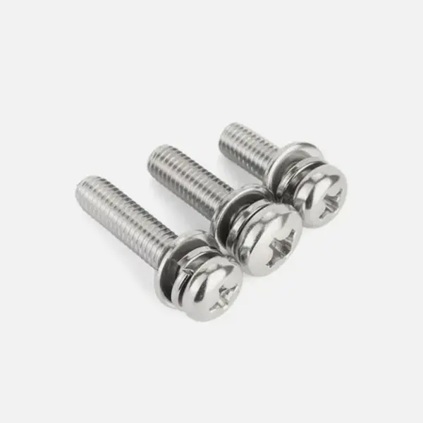 5-50pcs Phillips Pan Head Screws Flat Spring Washers Set M2 M2.5 M3 M4 M5 M6 M8 M10 304 Stainless Steel Length 5mm To 60mm