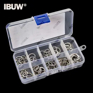 100PCS C Type Internal Circlip Retaining Clip Assortment Kit M8-M25 Stainless Steel Snap Ring Kit Set for Hole