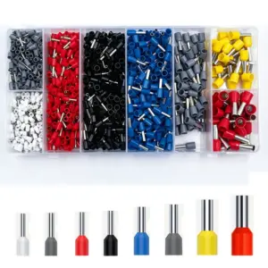 320/1200Pcs Insulated Wire Ferrules Kit 0.5-10mm²(22-7AWG) VE Cord End Crimp Terminals Electrical Cable Connector Assortment Box