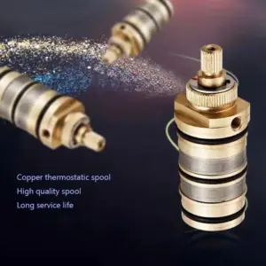 Thermostatic Shower Cartridge Brass Replacement Thermostatic Valve Mixer Part Shower Range 20-48℃