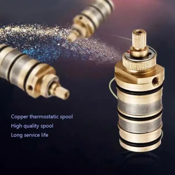 Thermostatic Shower Cartridge Brass Replacement Thermostatic Valve Mixer Part Shower Range 20-48℃