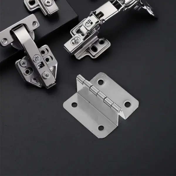 8Pcs 4-Hole Folding Hinges Heavy Duty Metal for Cabinet Doors Furniture Stainless Steel Home Hardware Design