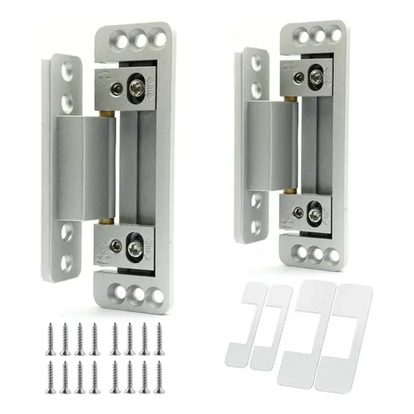 LUWEI  Door Hinges,2Packs Adjustable  Door Hinges,110Lbs Load-Bearing,Heavy Duty Concealed Hinges For Secret Door