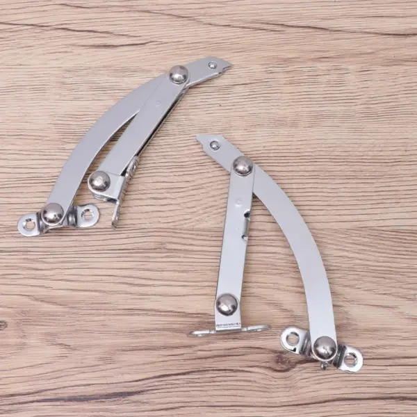 2Pcs Cabinet Door Gas Struts Heavy Duty Spring Lift Supports Satin Silver Metal Cupboard Lid Open to 90 Degrees
