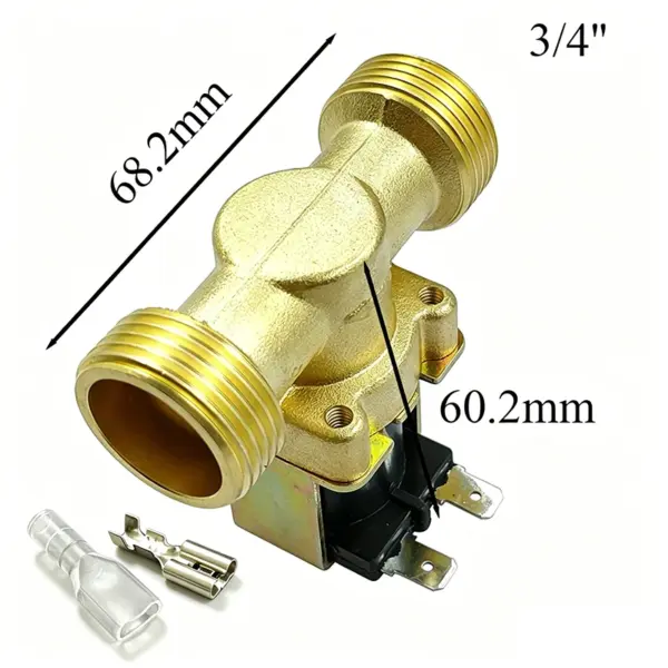 DC12V24V AC220V Micro Mini Solenoid Valve 1/2" 3/4" Brass Male Thread Normally Closed Water/Air Control Valve