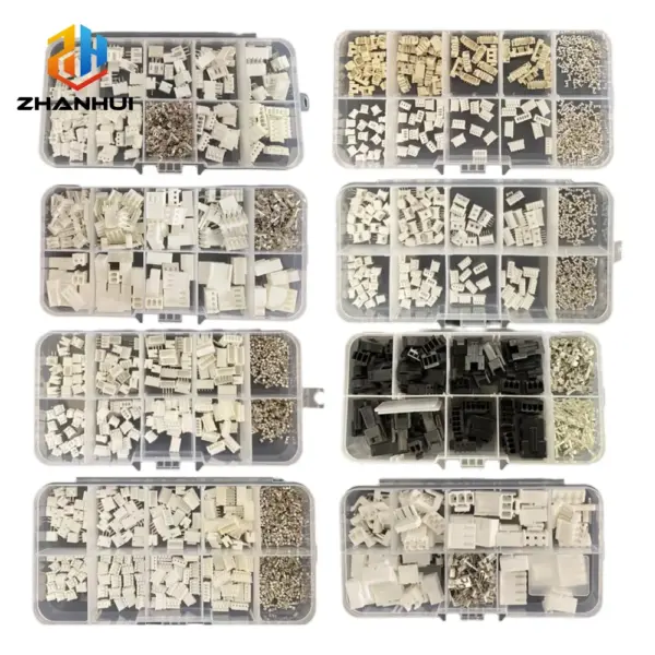 1Box JST SH1.0/1.25/PH2.0/XH2.54/VH/SM/KF2510 Connector Kit - Male/Female Housing & Crimp Terminal for Electronics