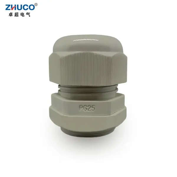 ZHUCO 10Pcs PG25 Plastic Nylon Waterproof Cable Gland Cord Protector Grey Seal Joint Cover Adjustable 16-21mm with Rubber Gasket