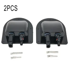 Solar Cable Gland Solar Connection Box Cells Panel Waterproof ABS Black Box Cable Connections For Solar Practical