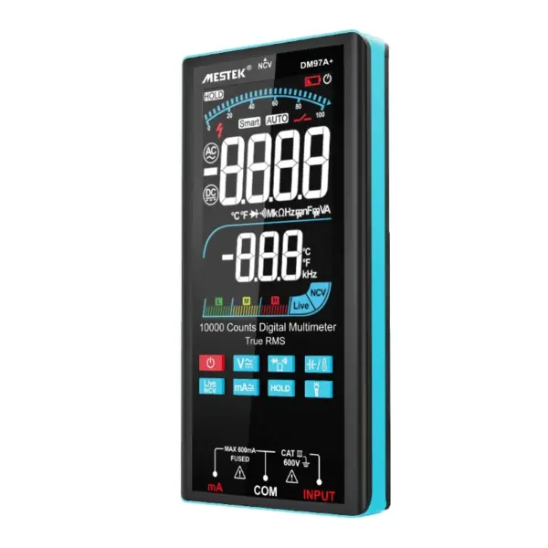 Mestek DM97A+ Smart Multimeter Auto Range Large Screen Digital Instrument For AC DC Voltage Current Measurement NCV Screen