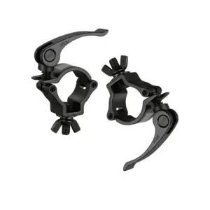 1pcs Small Hook Universal Truss Clamp Aluminum Stage Fixture Hanger Heavy Duty 100kg Fits 38-40mm Pipe Tube