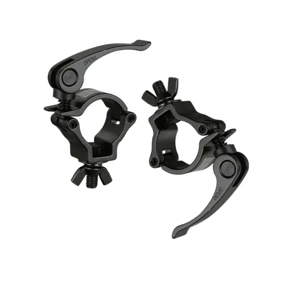 1pcs Small Hook Universal Truss Clamp Aluminum Stage Fixture Hanger Heavy Duty 100kg Fits 38-40mm Pipe Tube