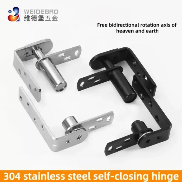 360 stainless steel pivot door hinge, heavy-duty 360-degree rotating shaft, automatic rebound wooden door hinge hardware