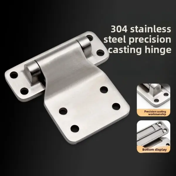 Heavy Duty T-Type Hinge Precision Casting Metal Door for Industrial Machinery Equipment Hinge Reinforced Stainless Steel