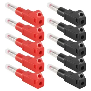 ~Latest Model 10 Sets Retractable Sheath 4Mm Banana Plug Connectors Stackable Wire Solder Multimeter Test Leads Ends Plugs Adapt