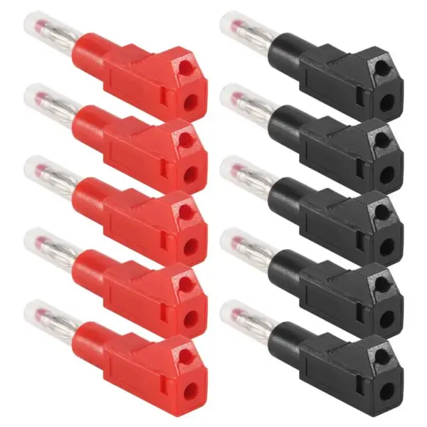 ~Latest Model 10 Sets Retractable Sheath 4Mm Banana Plug Connectors Stackable Wire Solder Multimeter Test Leads Ends Plugs Adapt