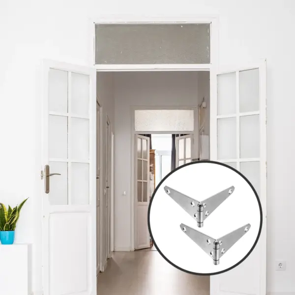 2Pcs 100Mm Heavy Duty Hinge Strap Hinge for Wooden Gate Door Wardrobe Closet Bookcase Iron Hardware Replacement Strong