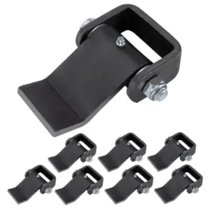 Steel Dump Trailer Hinge, Weld on Heavy Duty Trailer Door Hinge, Strap Style Short Leaf 8 Packs