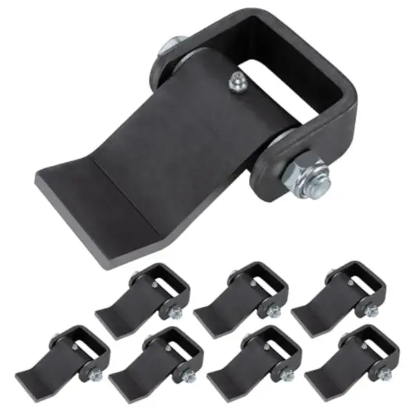 Steel Dump Trailer Hinge, Weld on Heavy Duty Trailer Door Hinge, Strap Style Short Leaf 8 Packs