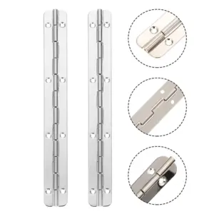 4Pcs Long Stainless Steel Piano Hinges Heavy Duty Wooden Box Cabinet Door Toolbox Furniture Hardware Box Hinges
