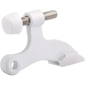 36 Pack Hinge Pin White Door Stopper,Adjustable Deluxe Heavy Duty Door Stopper 21 2x13 4,with White Rubber Bumper Tips