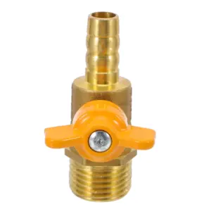 Brass Gas Ball Valve Thickened Copper Heavy Duty Shut-Off Valve Male Thread Natural Gas Fire Pit Burner Plumbing Camping Stove
