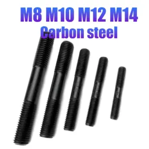 M8 M10 M12 M14 Grade 8.8 Carbon Steel Rod Double Thread Screw Stud Screw Rod Stud Bolts High Strength，for Machinery Hardware