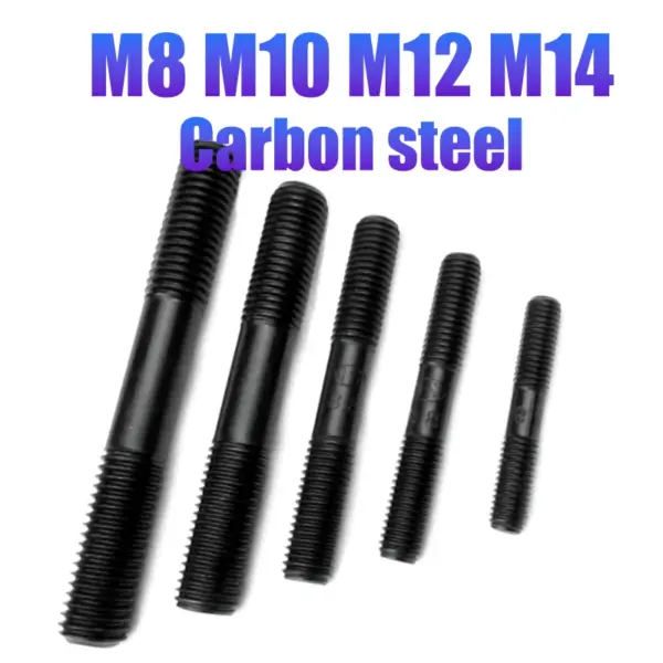 M8 M10 M12 M14 Grade 8.8 Carbon Steel Rod Double Thread Screw Stud Screw Rod Stud Bolts High Strength，for Machinery Hardware