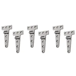 ABRE-6 PCS Heavy Duty T Hinge 316 Stainless Steel Marine Grade Casting Hinge Door Hatch Hinge Boat