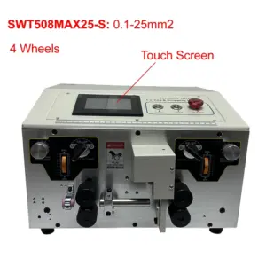 Automatic Wire Cutter Stripper 16MM2 25MM2 Touch Screen Adjustable Cable Stripping Peeling Cutting Machine 220V 110V