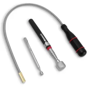 3 Pcs Magnetic Pickup Tool Set Telescoping Flexible Long Magnetic Pickup Tools for Automotive Repair Home Use Narrow Space