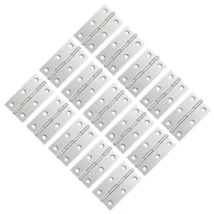 20Pcs Stainless Steel Hinges Cabinet Heavy Duty Furniture Hinges Silent Smooth Close Cupboard Wardrobe Door