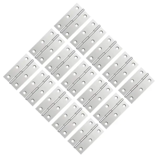 20Pcs Stainless Steel Hinges Cabinet Heavy Duty Furniture Hinges Silent Smooth Close Cupboard Wardrobe Door