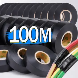 Insulating Adhesive Electrical Tape Black High Temperature Resistant Rubber Tapes Sturdy Soft Circuit Protection Home Hardware
