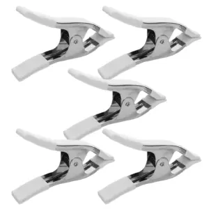 5Pcs Heavy Duty Metal Spring Clamps Sturdy Photography Backdrop Clips for Background Stands PVC Cloth Fixing Super Clamp