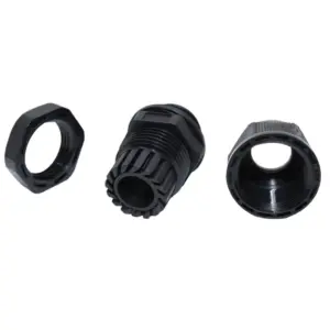 Black Waterproof Cable Gland IP68 Nylon Seal Joint M8-M20 Cable Fixing Connector Plastic Electrical Wire Jointer
