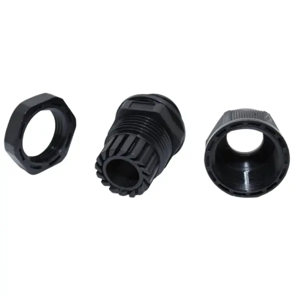 Black Waterproof Cable Gland IP68 Nylon Seal Joint M8-M20 Cable Fixing Connector Plastic Electrical Wire Jointer